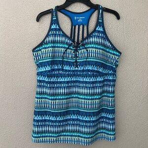 Women’s Plus Size Free Country Swim Top, 2X, Blue